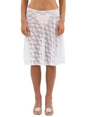NWT BELLE THE LABEL Willa Skirt in White